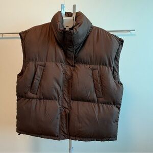 Brave Soul Chocolate Brown Puffer Vest Gilet XL 16